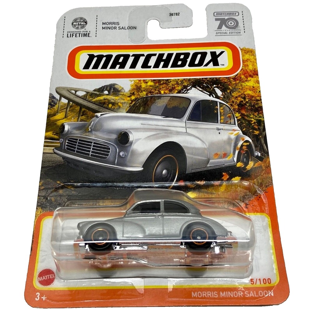Matchbox Morris Minor Saloon 70 Years Silver‎ Special Edition Car 1:64 NIP  2024